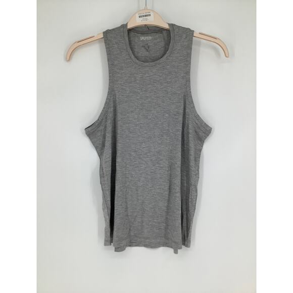 SPLITS59 Women's Small Grey Sienna Jersey Tank Top Crew Neck Active Gym O5-18 - Picture 2 of 6